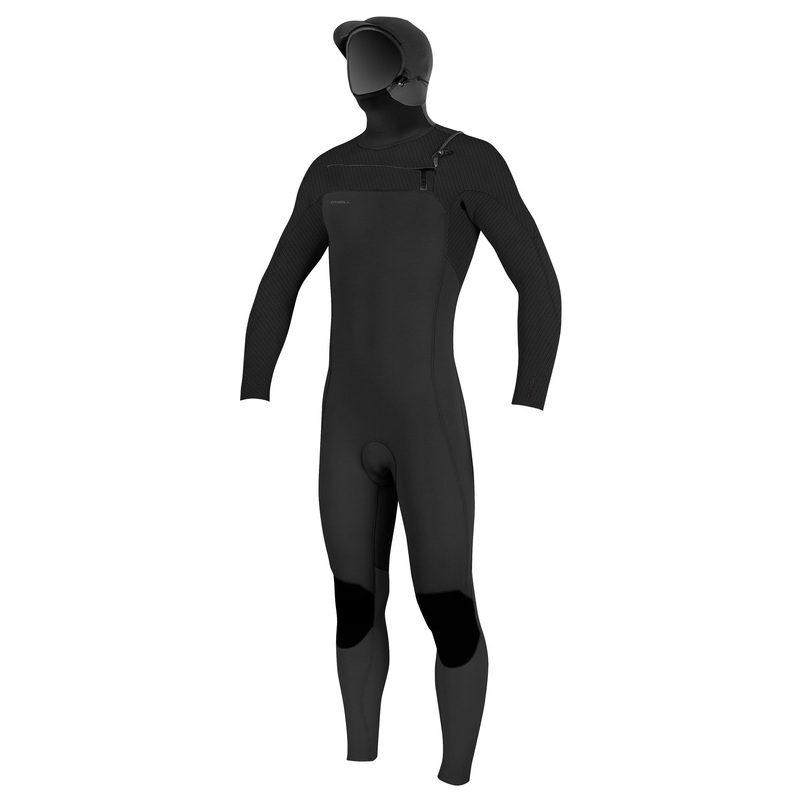 O’Neill Hyperfreak 5/4+ CZ Hooded Wetsuit-Blk/Blk