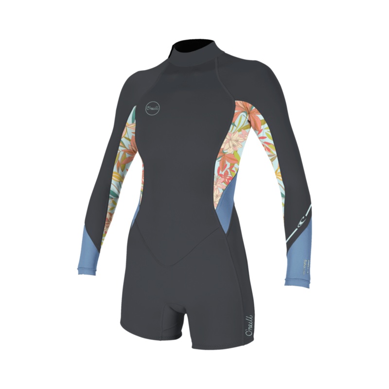 O’Neill Women’s Bahia 2/1mm BZ L/S Springsuit-Graph/Dhla/Inf