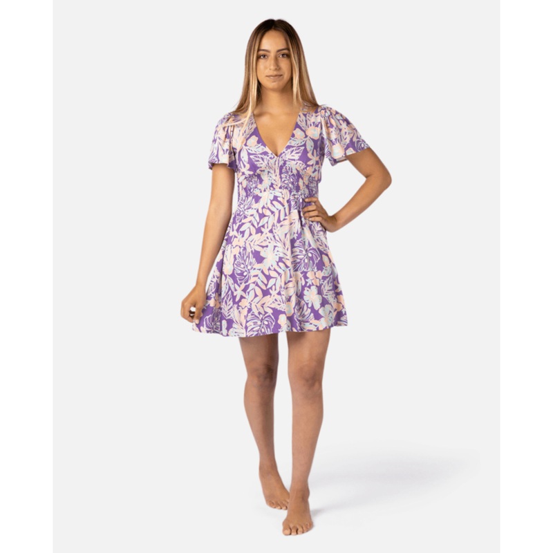 Rip Curl Palm Party Dress-Purple