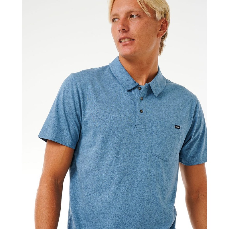 Rip Curl Too Easy Polo Shirt-Dusty Blue
