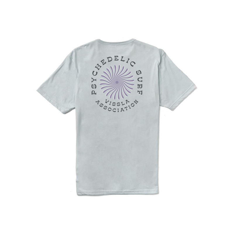 Vissla Psycho Surf Organic PKT Tee-Grey Mist