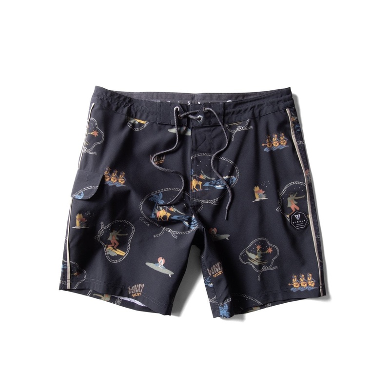 Vissla Soren Wavy West 17.5″ Boardshorts-Black