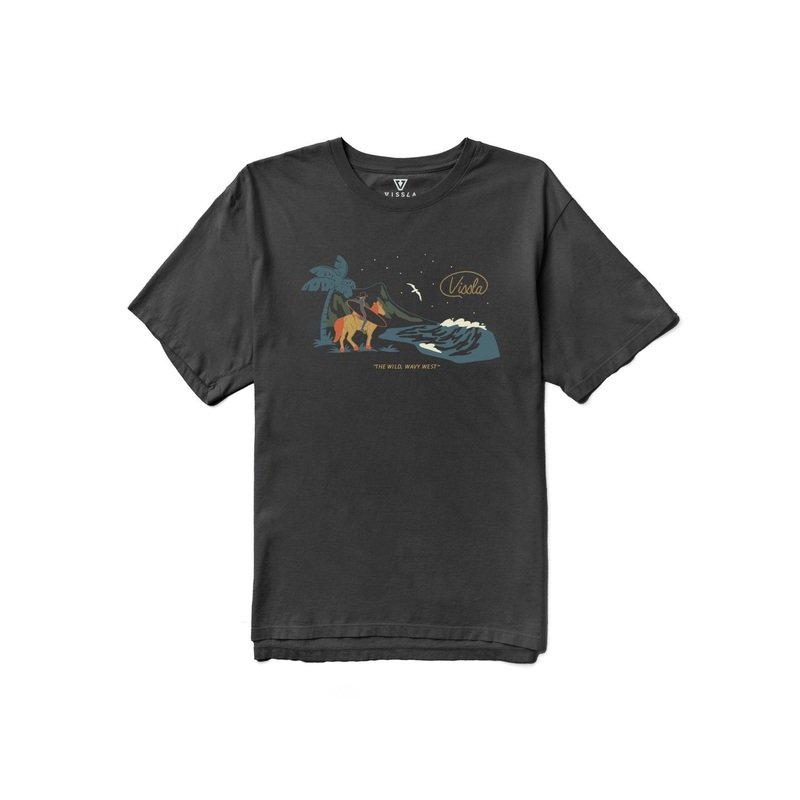 Vissla Soren Wavy West Organic Tee-Phantom