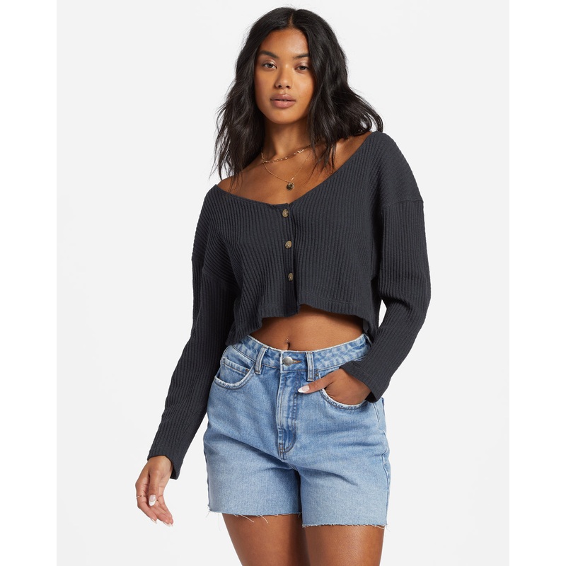 Billabong Easy As L/S Shirt-Black Sands