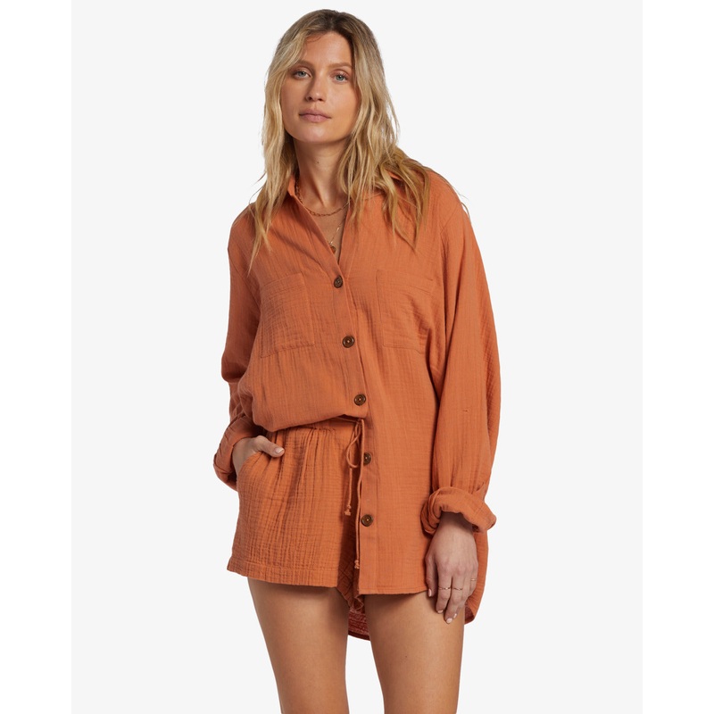 Billabong Swell Blouse L/S Shirt-Toffee