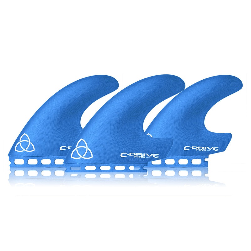 NVS C-Drive Futures Apex Tri/Quad Fin Set-Blue-Large