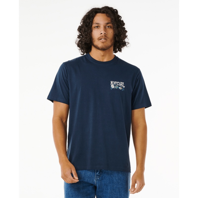 Rip Curl Pushin Daisies Tee-Dark Navy