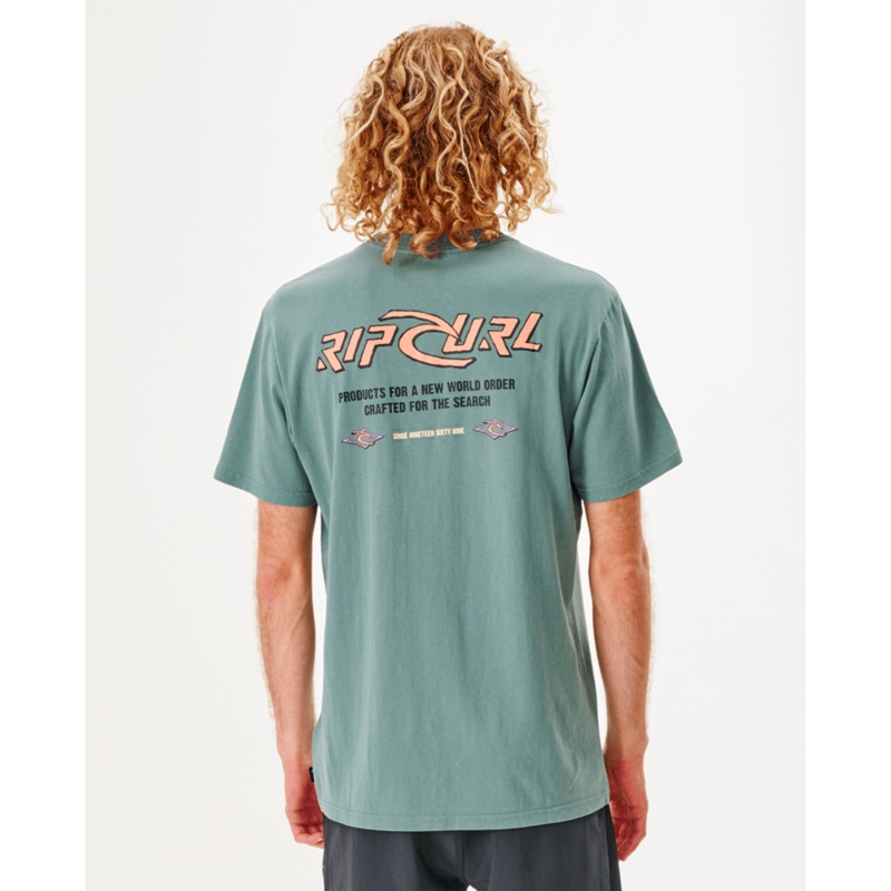 Rip Curl Quest Tee-Blue Stone