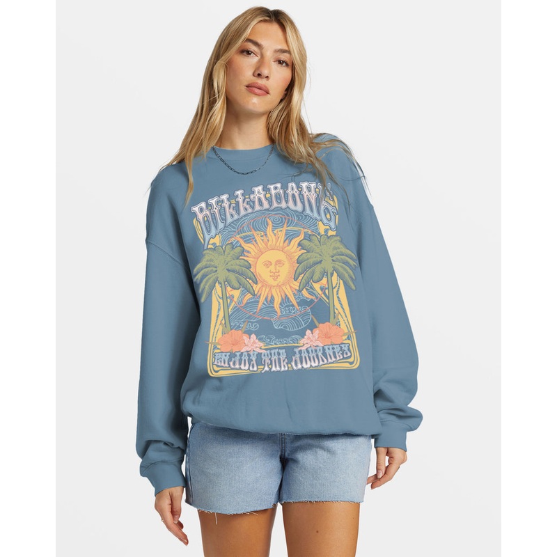 Billabong Ride In Sweatshirt-Blue Shadow
