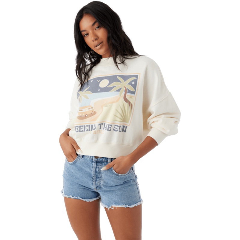 O’Neill Roam Slow Moment Crop Tee-Winter White