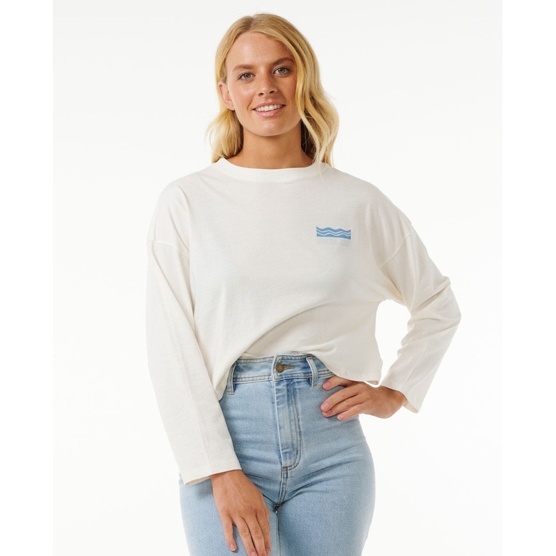 Rip Curl Cut Laps L/S Tee-Bone
