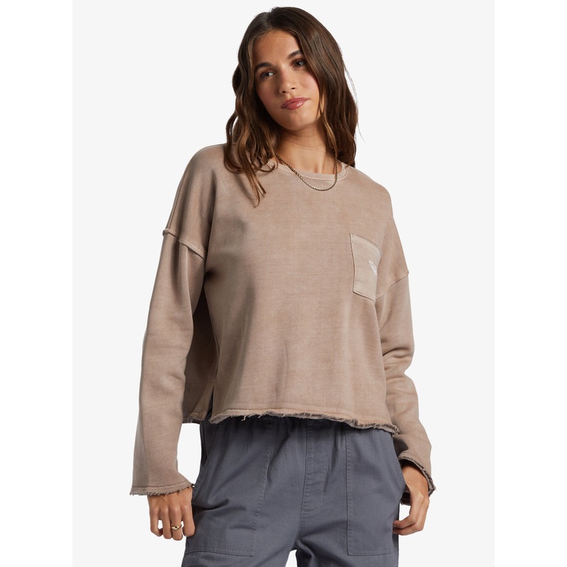 Roxy Doheny Crew Sweatshirt-Root Beer