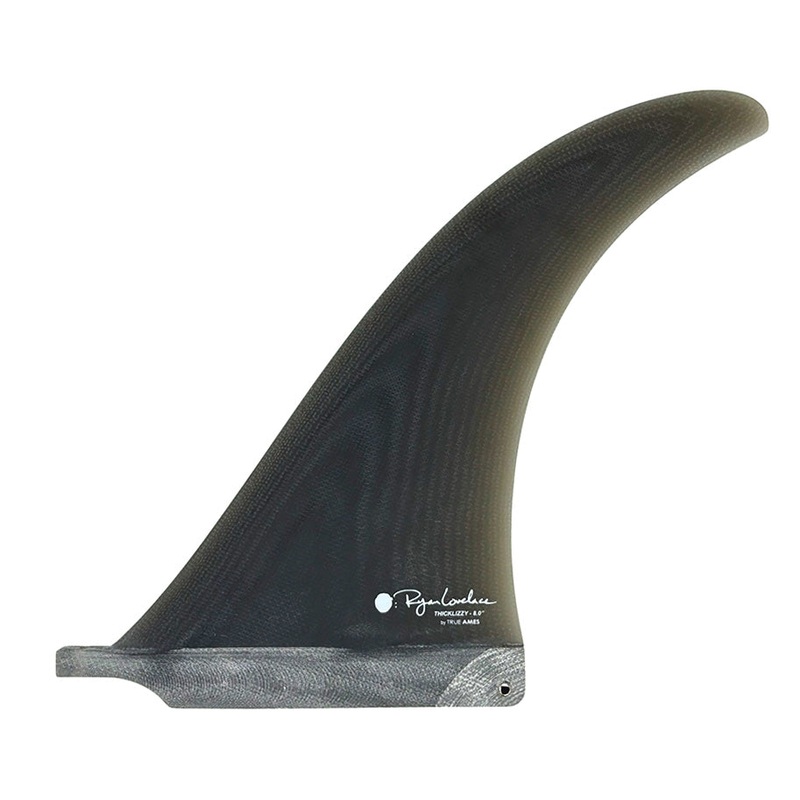 True Ames Lovelace Thicklizzy Fiberglass Single Fin-Smoke