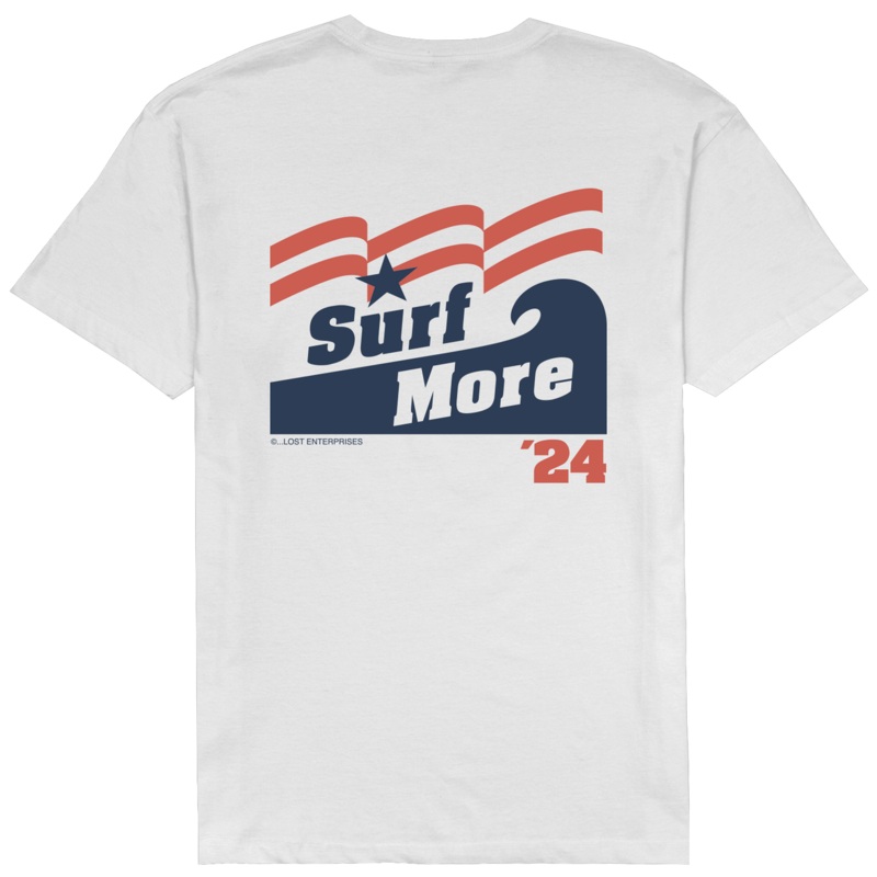 Lost Surf More Tee-White