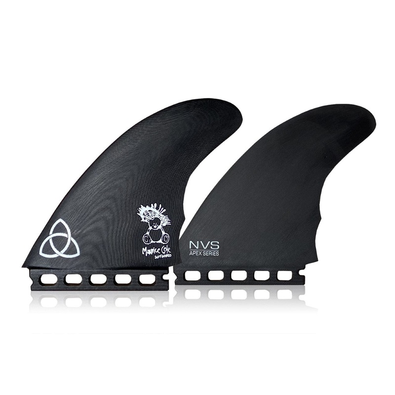 NVS Maurice Cole Reverse Vee Futures Twin Fin Set-Black