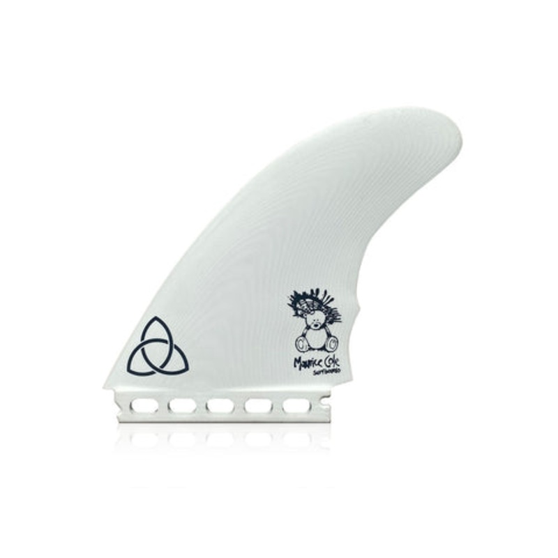 NVS Maurice Cole Reverse Vee Futures Twin Fin Set-White