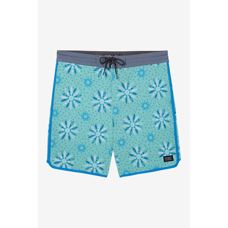 O’Neill Cruzer Scallop 18 Boardshorts-Aqua Wash