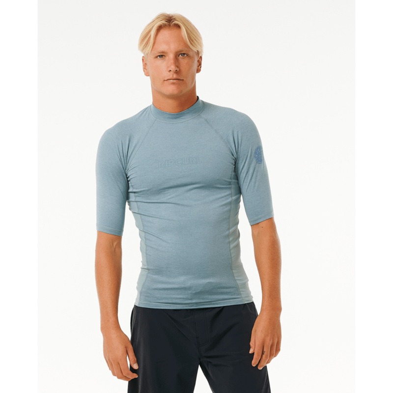 Rip Curl Dawn Patrol UPF Perf Rashguard-Mineral Blue Marle