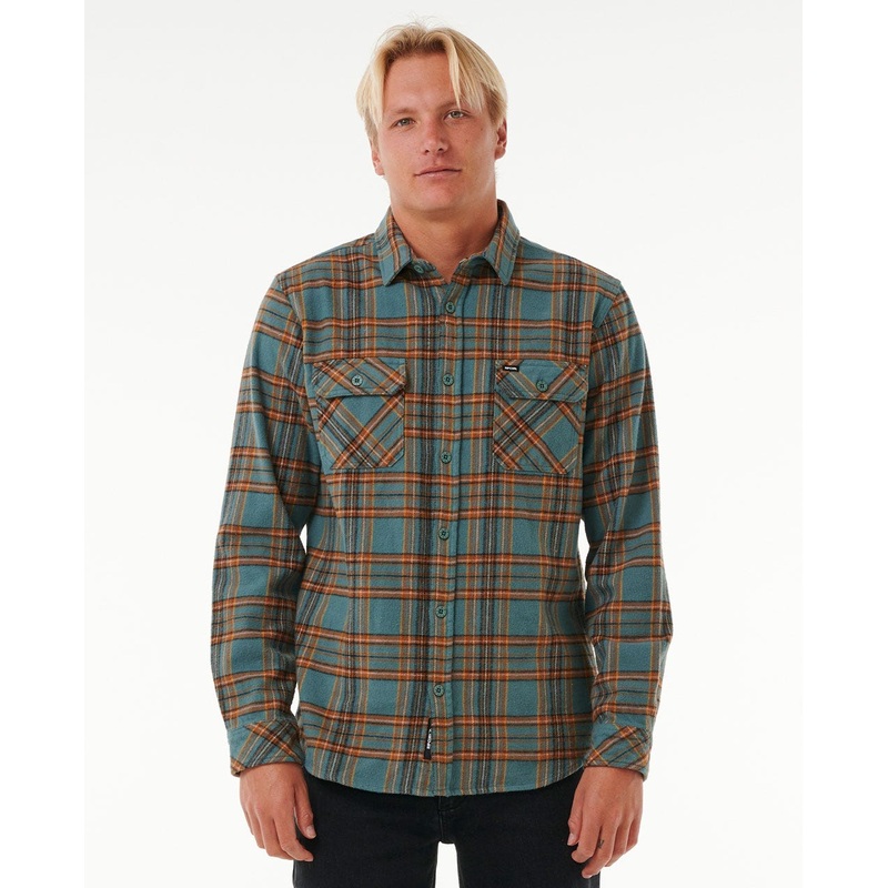 Rip Curl Griffin Flannel L/S Shirt-Bluestone