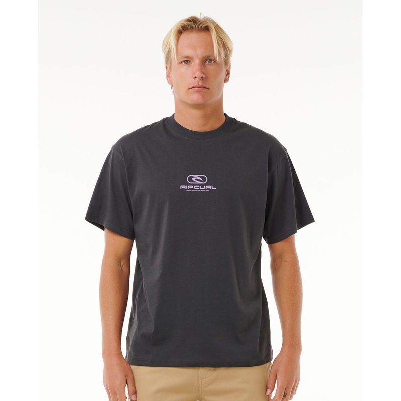 Rip Curl Pill Icon Tee-Washed Black
