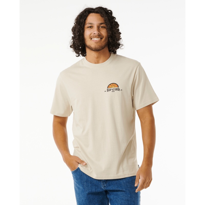 Rip Curl Tubed And Hazed Tee-Vintage White