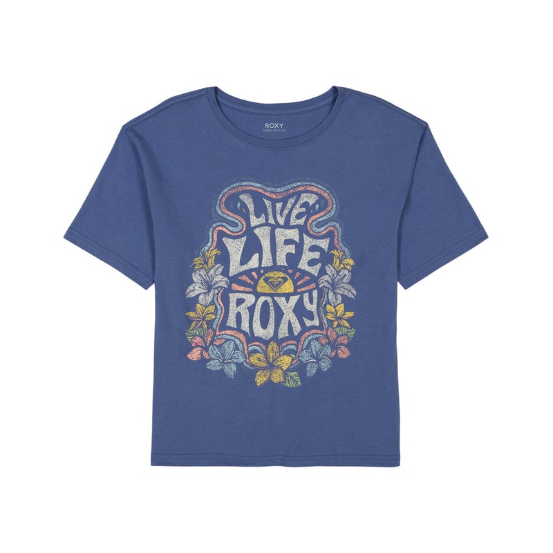 Roxy Girls Live Life Roxy Tee-Coastal Fjord