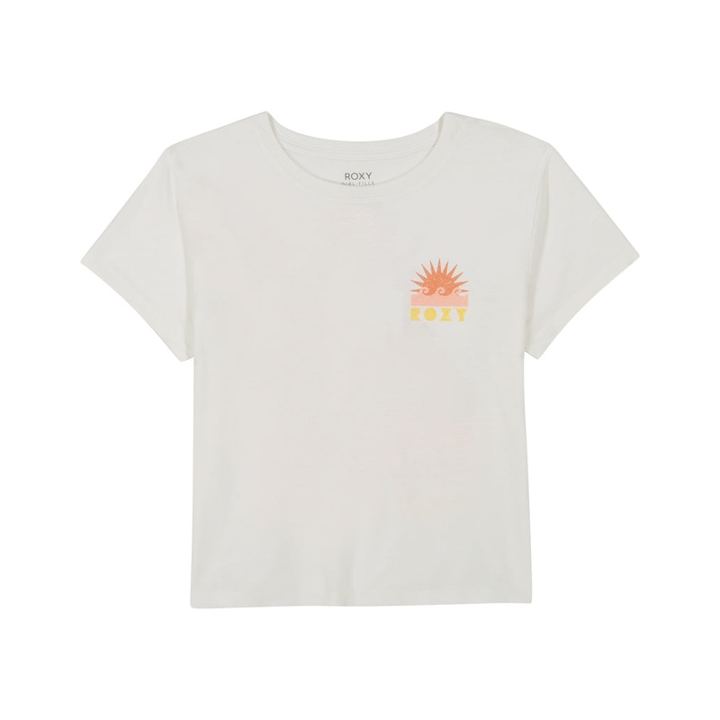 Roxy Girls Sunblock Tee-Egret