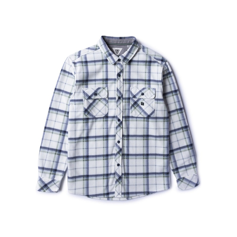 Vissla Eco-zy Polar Flannel L/S Shirt-Vintage White