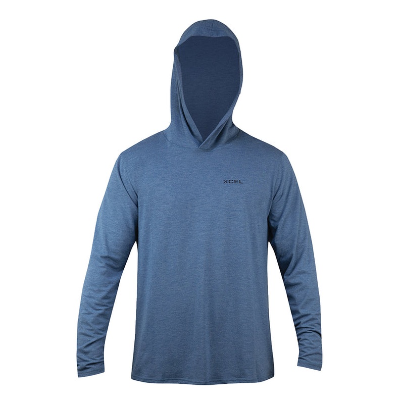 Xcel ThreadX Solid Hooded Pullover L/S Rashguard-Stellar
