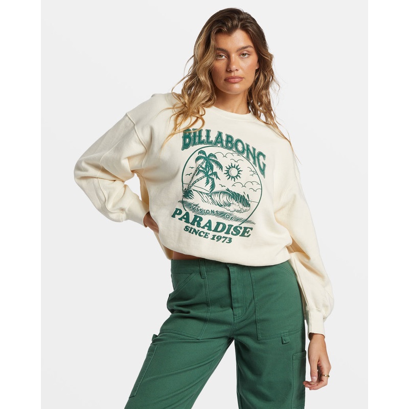 Billabong Fresh Take Crew Sweatshirt-White Cap