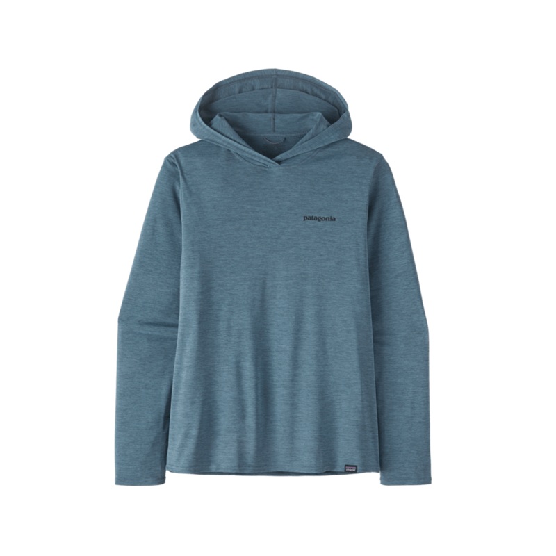 Patagonia Cap Cool Daily Graphic Hooded L/S Shirt-Boardshort Logo: Utility Blue X-Dye