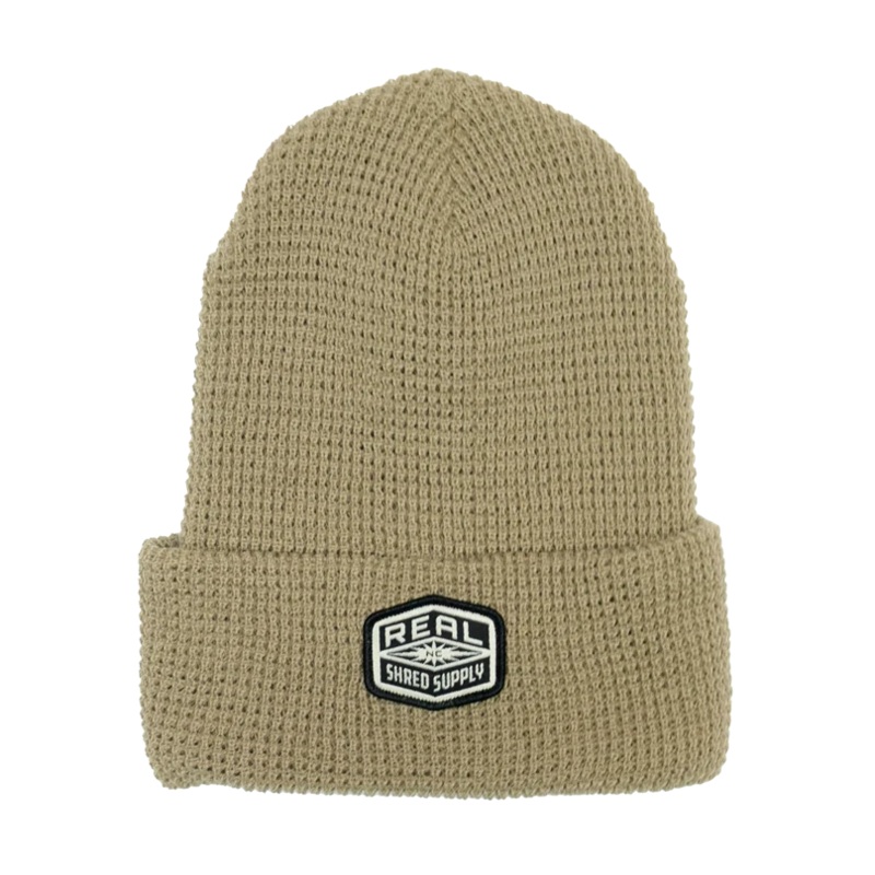 REAL Shred Supply Waffle Knit Beanie-Clay