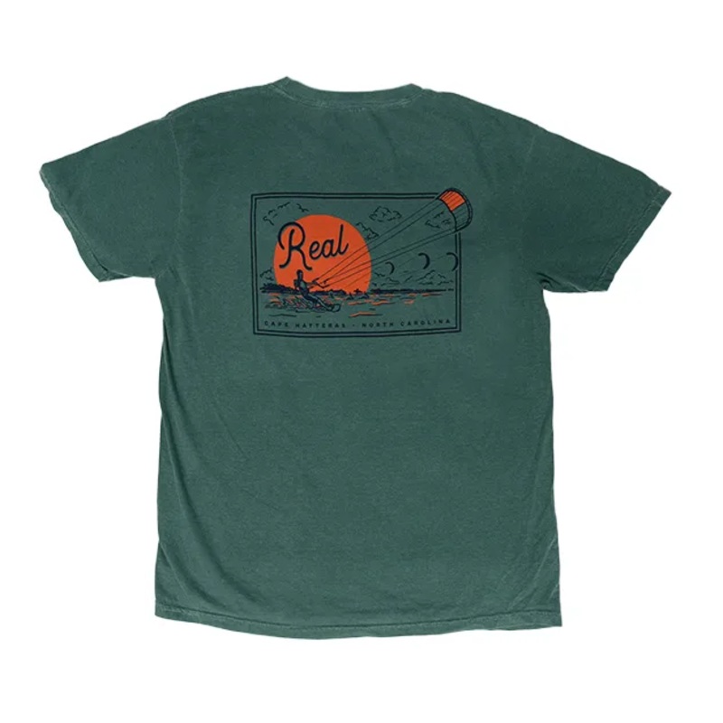 REAL Sunset Sessions Tee-Blue Spruce