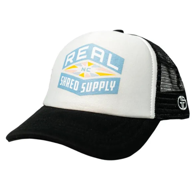 REAL Youth Shred Supply Hat-Black/White