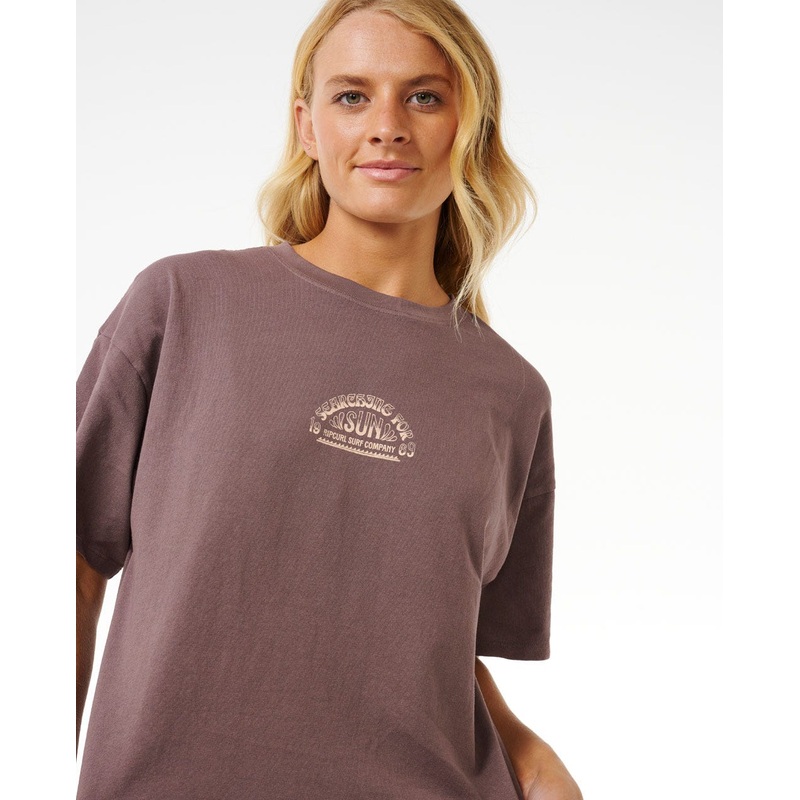 Rip Curl Cosmic Summer Heritage Tee-Eggplant