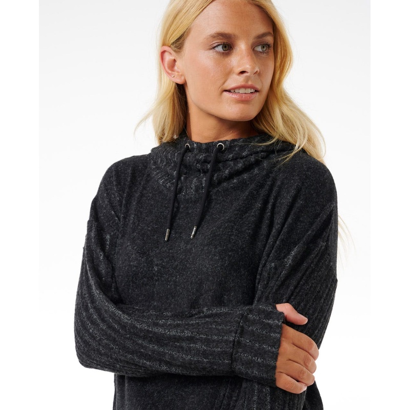 Rip Curl Cosy Hooded Sweatshirt-Black Marle