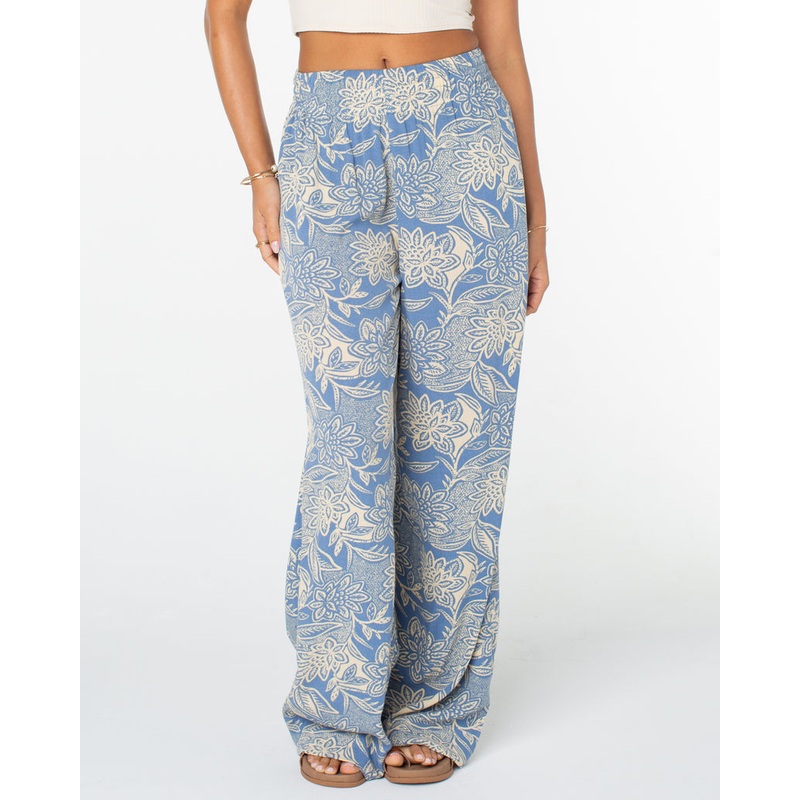 Roxy Forever And A Day Pants-Infinity Blue Lotus Batik