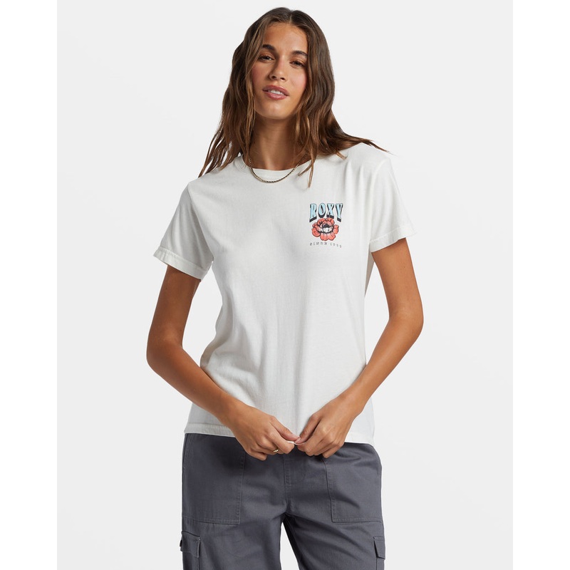Roxy Iconic Sun Tee-Snow White