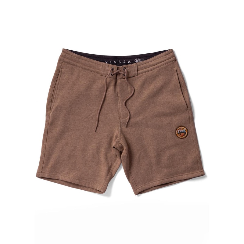 Vissla Solid Sets Eco 18.5″ Sofa Surfer Shorts-Rubber Heather