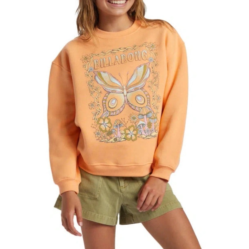 Billabong Girls Nature Trail Sweatshirt-Tangy Peach
