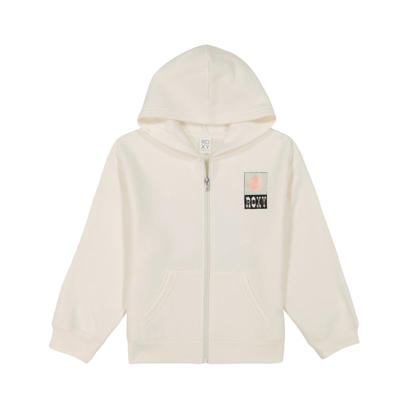 Roxy Girls OS Evening Hike Zip Sweatshirt-Egret