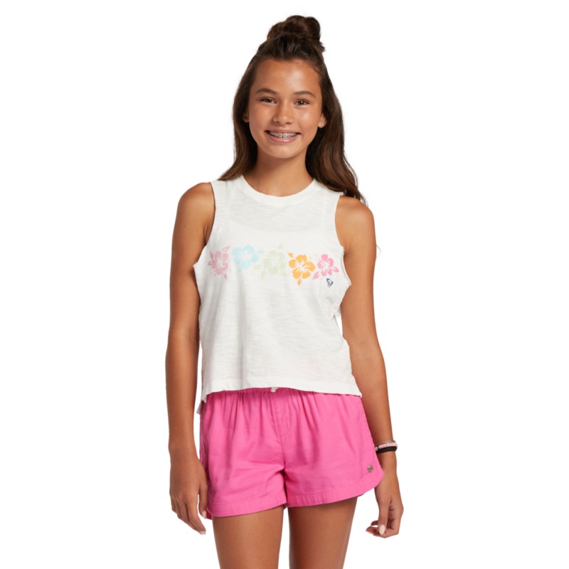 Roxy Lei Line Tank-Snow White
