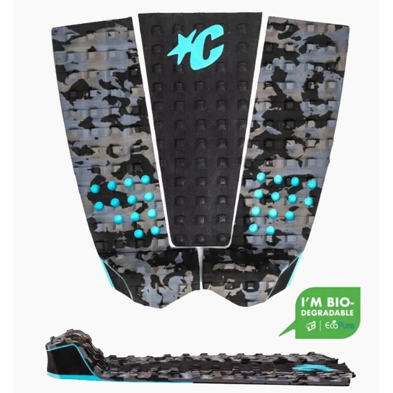 Creatures Italo Ferreira Eco Traction Pad-Carbon Camo Fluro Blue Black