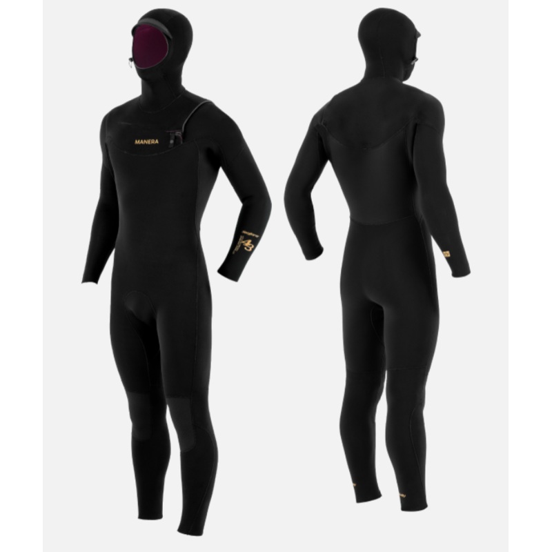 Manera Seafarer Hooded 4/3 FZ Wetsuit-Black