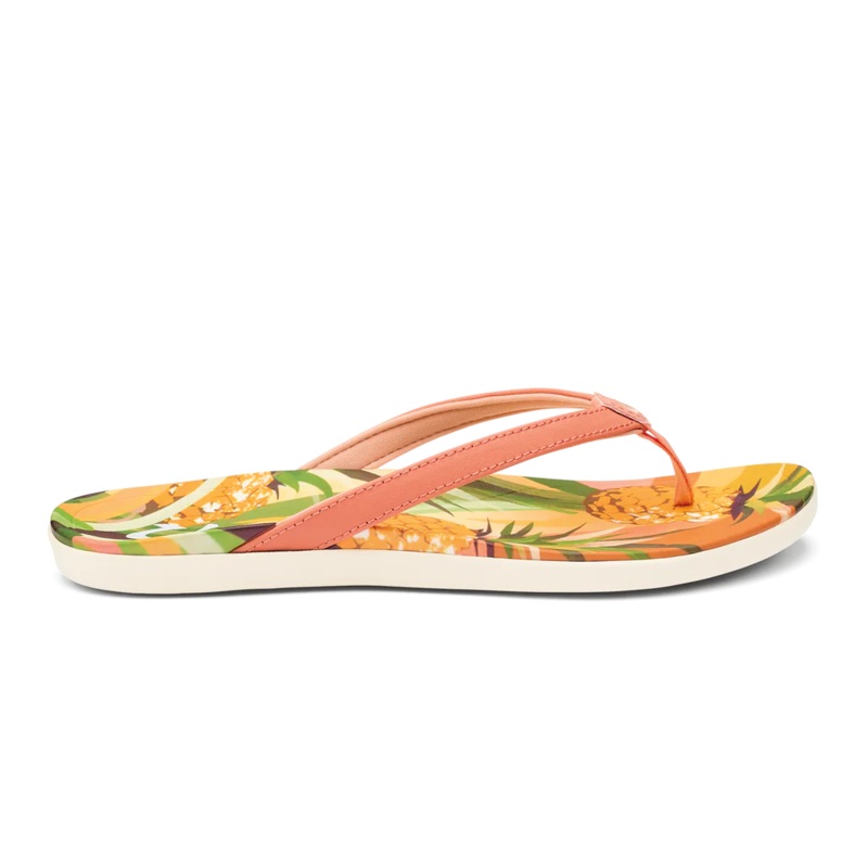 Olukai Ho’opio Hau Sandal-Shell Coral/Pineapple