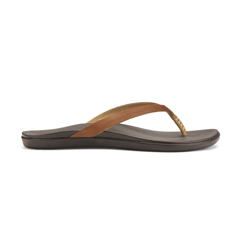 Olukai Ho’opio Leather Sandal-Sahara/Dk Java