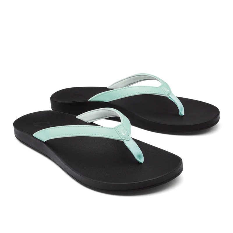 Olukai Puawe Sandal-Sea Glass/Black