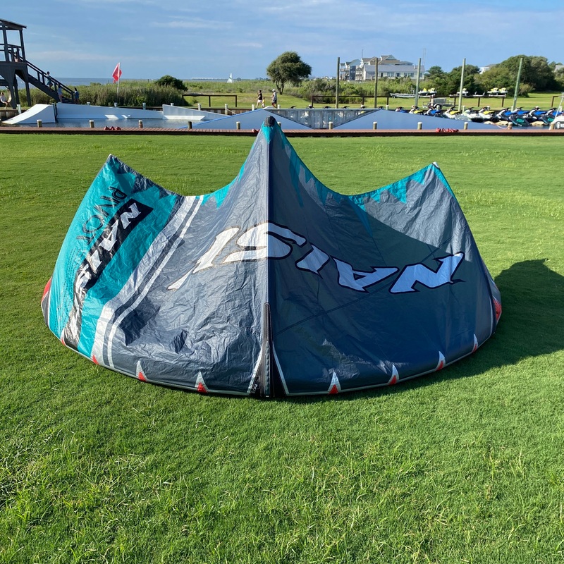 USED 2020 Naish Pivot Kite-8m-Grey/Teal/Red