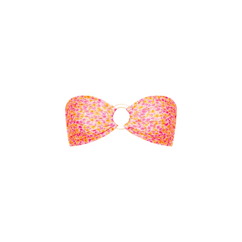 Kulani Kinis Strapless Bandeau Top-Sherbet Shimmer