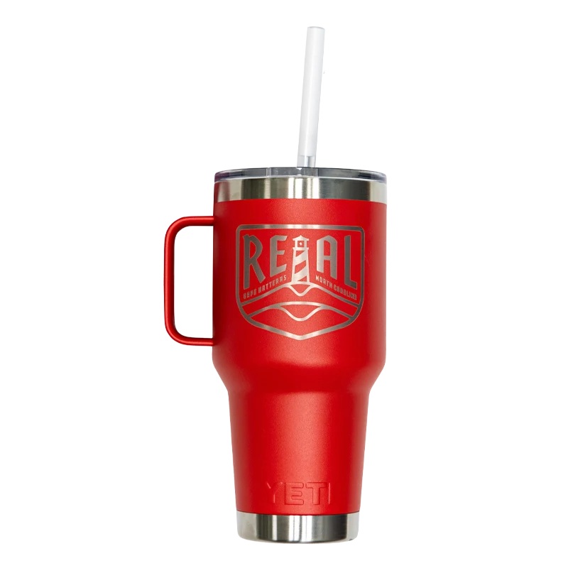 REAL x YETI Rambler 35 oz Straw Mug-Rescue Red